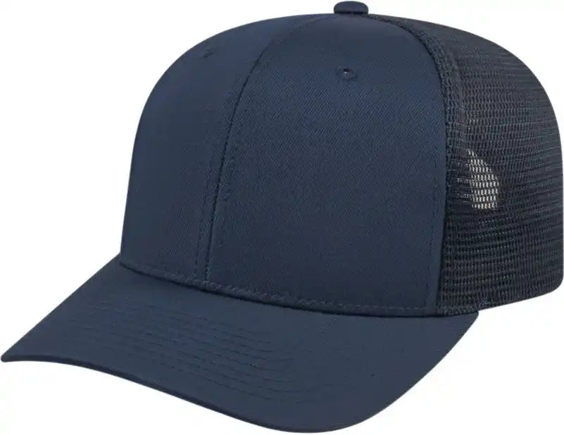 Cap America I8502 Flexfit 110 Trucker Mesh Back Navy / one Size Fits Most