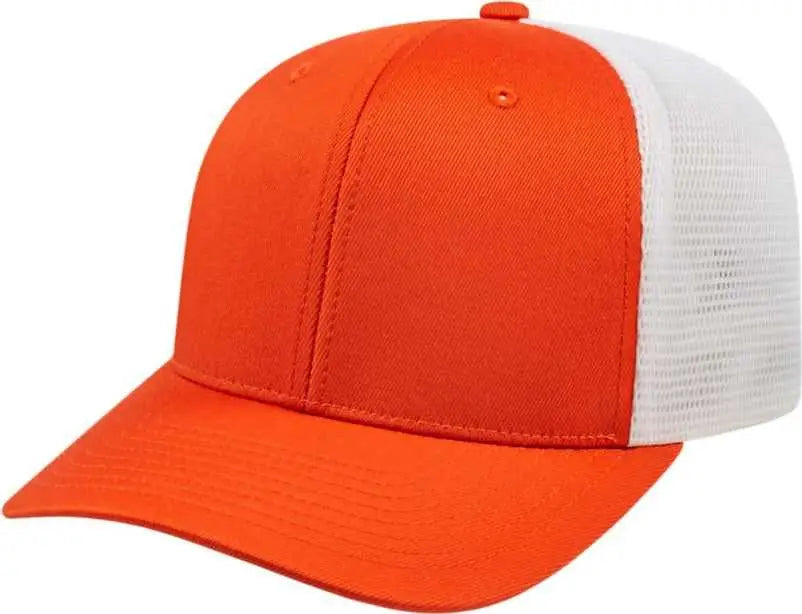 Cap America I8502 Flexfit 110 Trucker Mesh Back - Navy White - one Size Fits Most