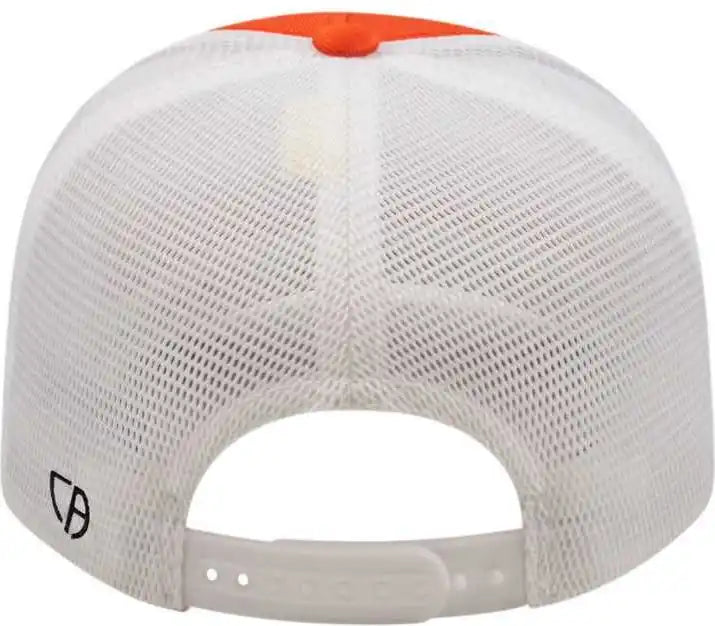 Cap America I8502 Flexfit 110 Trucker Mesh Back Orange White / one Size Fits Most