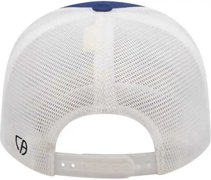 Cap America I8502 Flexfit 110 Trucker Mesh Back Royal White / one Size Fits Most