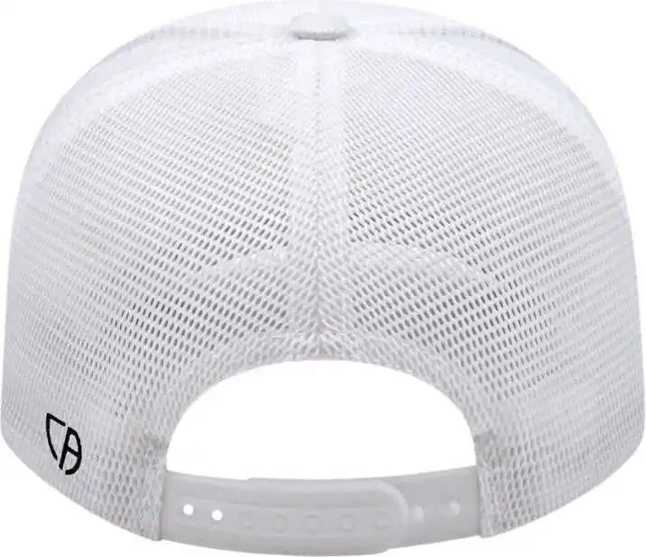 Cap America I8502 Flexfit 110 Trucker Mesh Back White / one Size Fits Most