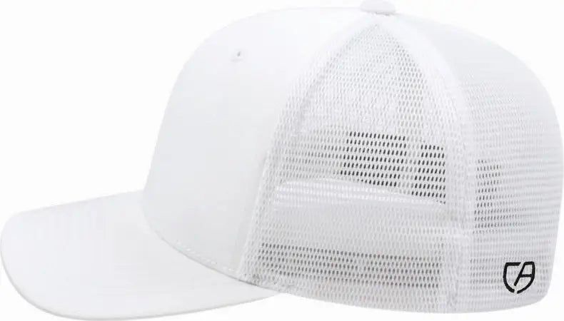 Cap America I8502 Flexfit 110 Trucker Mesh Back - White - one Size Fits Most