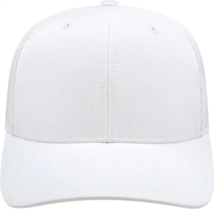 Cap America I8502 Flexfit 110 Trucker Mesh Back - White - one Size Fits Most