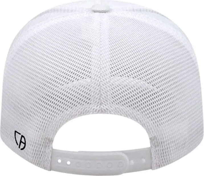 Cap America I8502 Flexfit 110 Trucker Mesh Back - White - one Size Fits Most