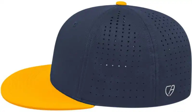 Cap America I8503 Flexfit Perforated Performance Navy Athletic Gold