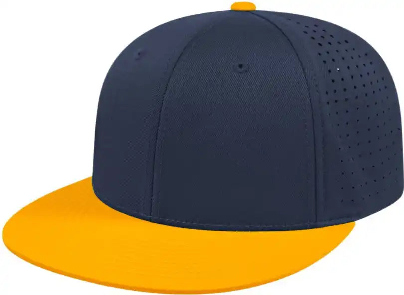 Cap America I8503 Flexfit Perforated Performance Navy Athletic Gold / Xs