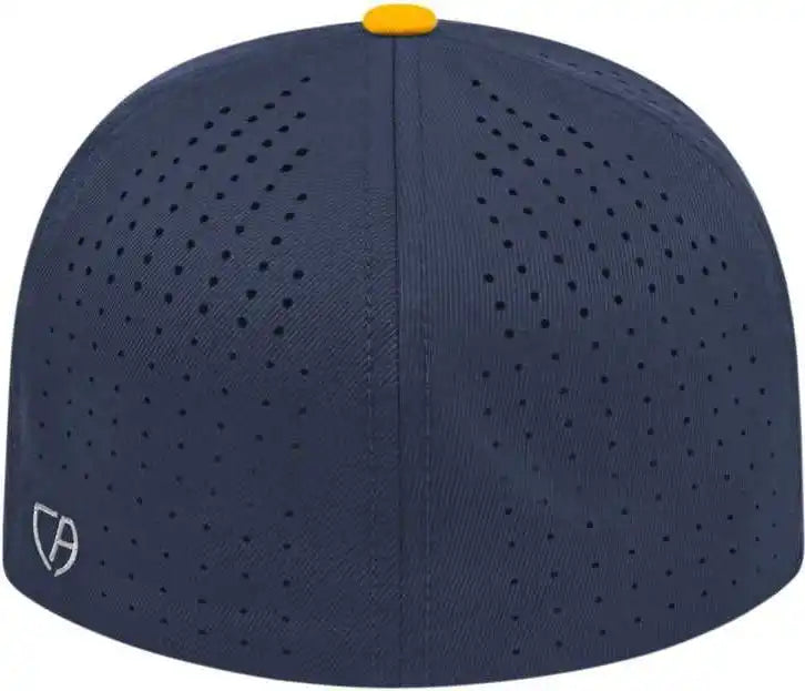 Cap America I8503 Flexfit Perforated Performance Navy Athletic Gold