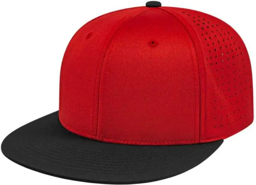 Cap America I8503 Flexfit Perforated Performance - Red Black