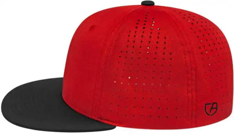 Cap America I8503 Flexfit Perforated Performance Red Black