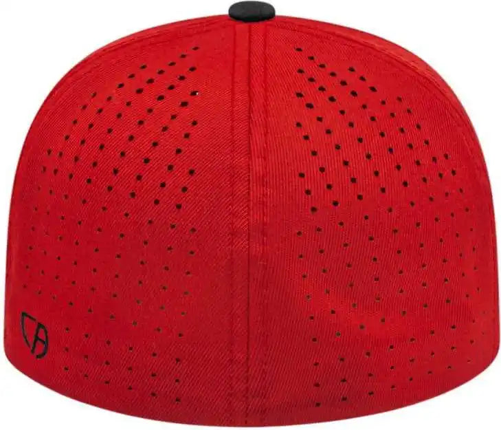 Cap America I8503 Flexfit Perforated Performance Red Black