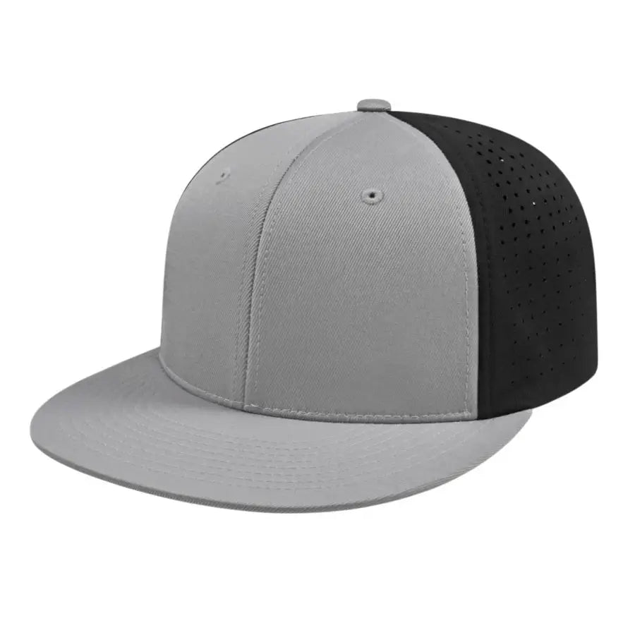 Cap America I8503 Flexfit Perforated Performance - Silver Black