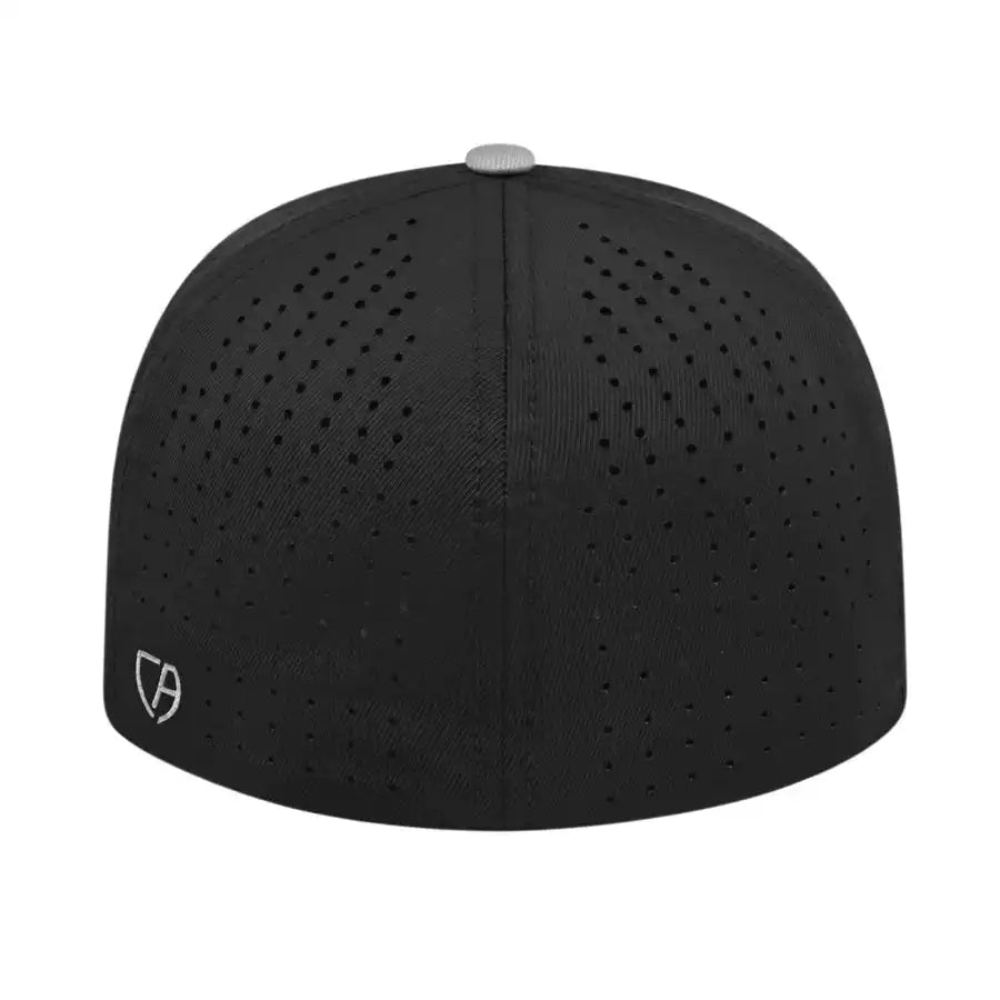 Cap America I8503 Flexfit Perforated Performance Silver Black