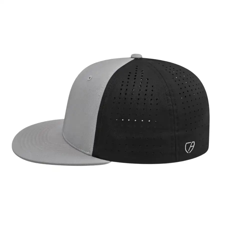 Cap America I8503 Flexfit Perforated Performance Silver Black