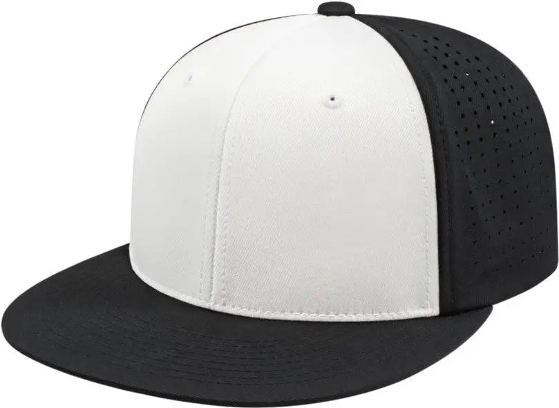 Cap America I8503 Flexfit Perforated Performance - White Black
