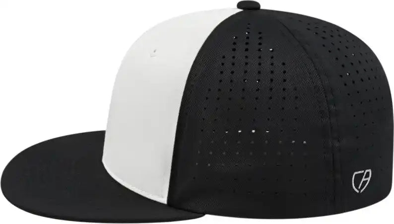 Cap America I8503 Flexfit Perforated Performance White Black