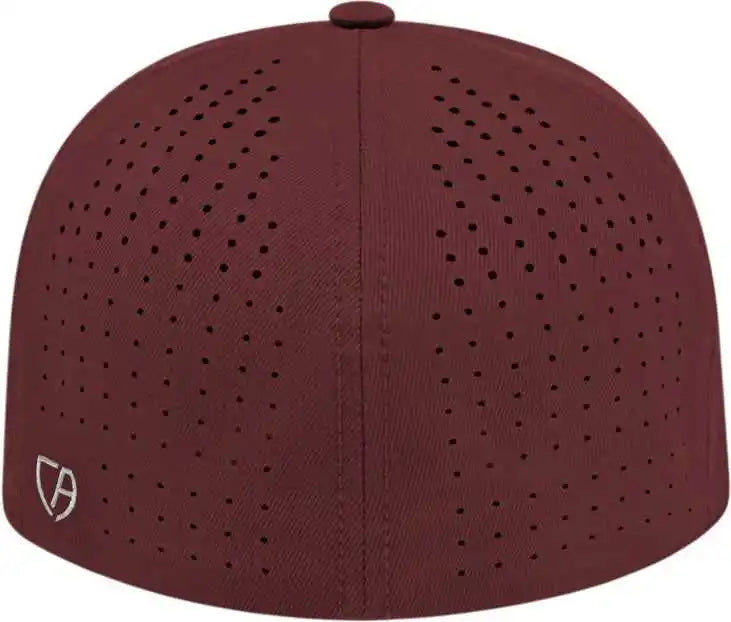 Cap America I8503 Flexfit Perforated Performance White Maroon