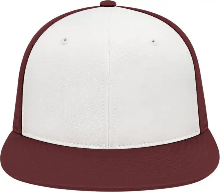 Cap America I8503 Flexfit Perforated Performance - White Maroon - Xs