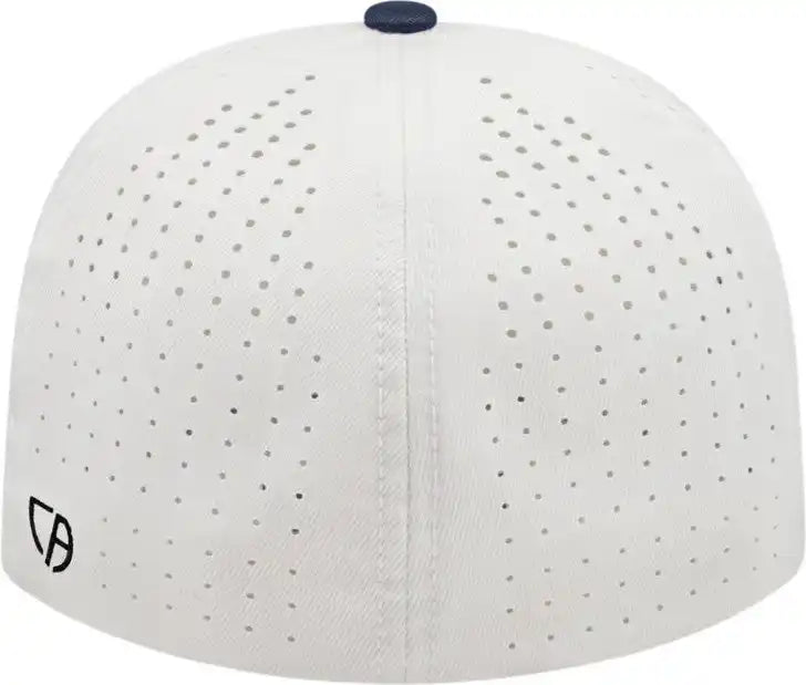 Cap America I8503 Flexfit Perforated Performance - White Navy