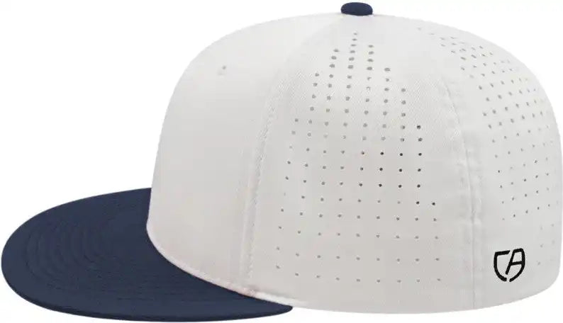 Cap America I8503 Flexfit Perforated Performance - White Navy