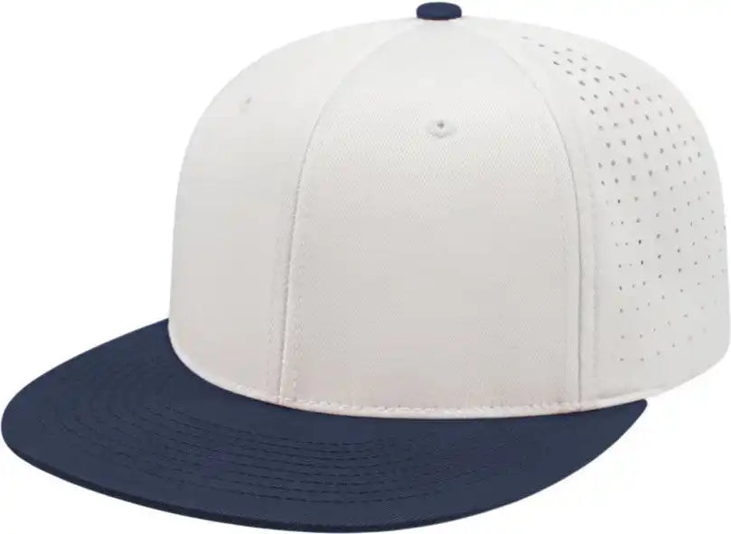 Cap America I8503 Flexfit Perforated Performance - White Navy - Xs