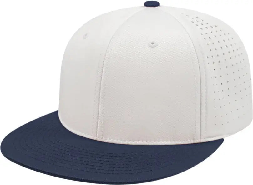 Cap America I8503 Flexfit Perforated Performance - White Navy - Xs