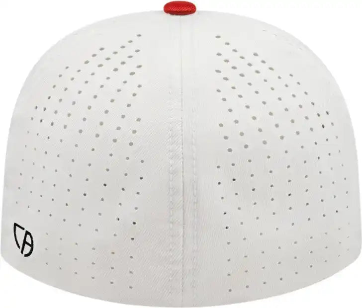 Cap America I8503 Flexfit Perforated Performance White Red Royal