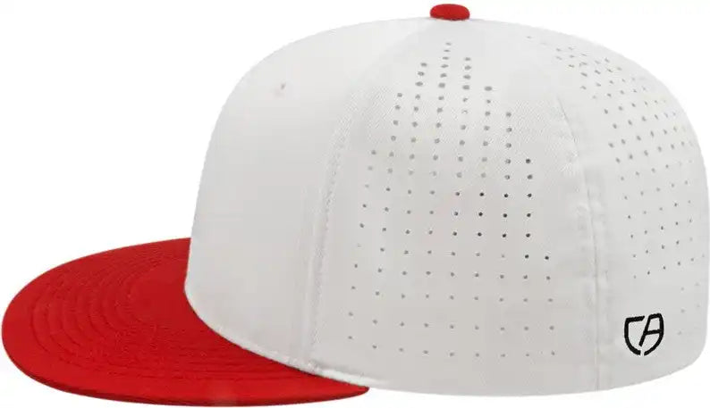 Cap America I8503 Flexfit Perforated Performance White Red Royal