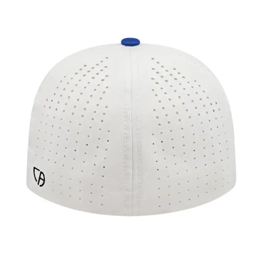 Cap America I8503 Flexfit Perforated Performance White Royal