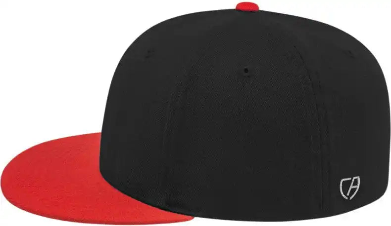 Cap America I8504 Flexfit Wool Blend Performance Black Red