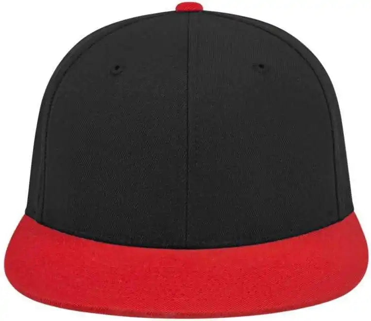 Cap America I8504 Flexfit Wool Blend Performance Black Red