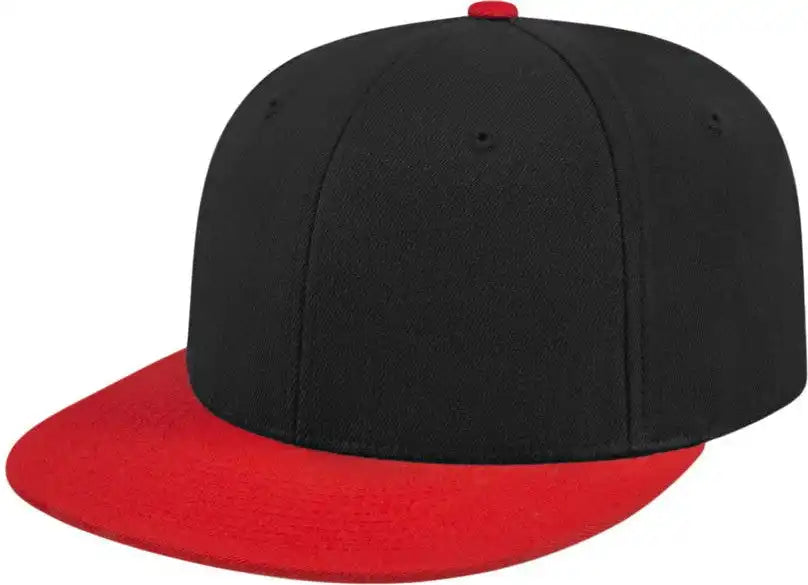 Cap America I8504 Flexfit Wool Blend Performance Black Red / Xs