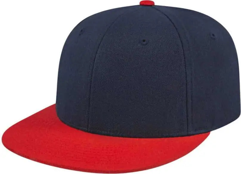 Cap America I8504 Flexfit Wool Blend Performance - Navy Red