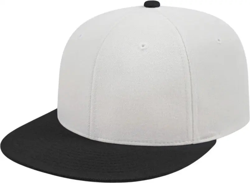Cap America I8504 Flexfit Wool Blend Performance - White Black - Xs