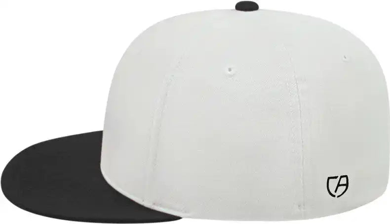 Cap America I8504 Flexfit Wool Blend Performance White Dark Green