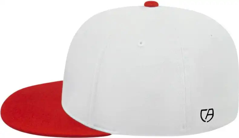 Cap America I8504 Flexfit Wool Blend Performance - White Red