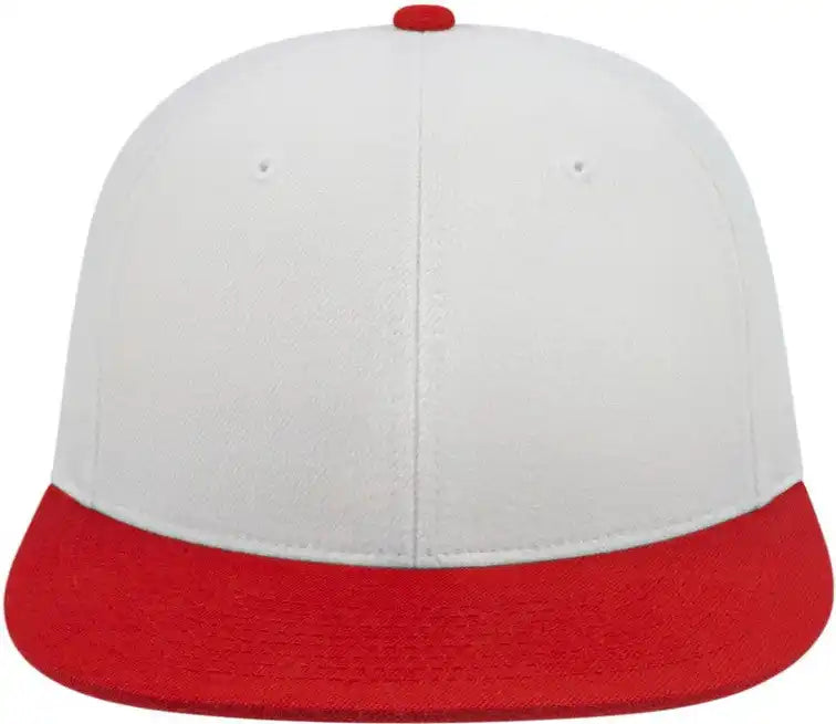 Cap America I8504 Flexfit Wool Blend Performance White Red / Xs