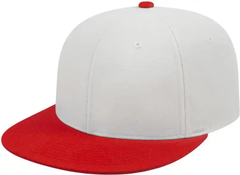 Cap America I8504 Flexfit Wool Blend Performance White Red / Xs