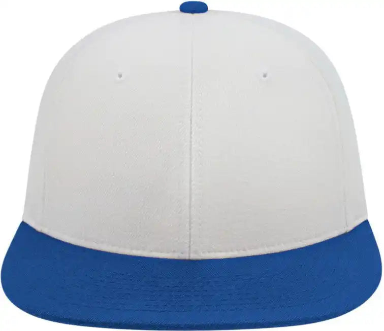 Cap America I8504 Flexfit Wool Blend Performance White Royal