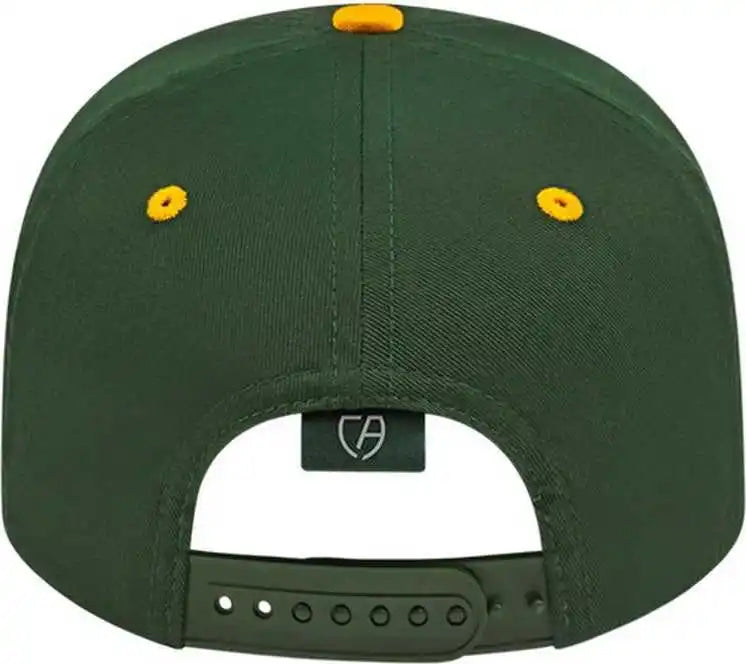 Cap America I8505 Original Poly/cotton Snap Back Dark Green Athletic Gold