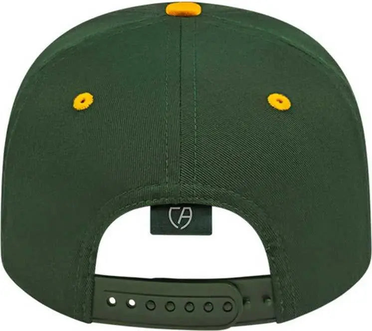 Cap America I8505 Original Poly/cotton Snap Back - Dark Green Athletic Gold
