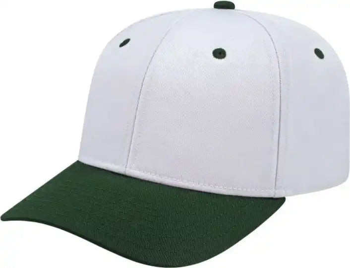 Cap America I8505 Original Poly/cotton Snap Back - White Dark Green - Forest / Youth