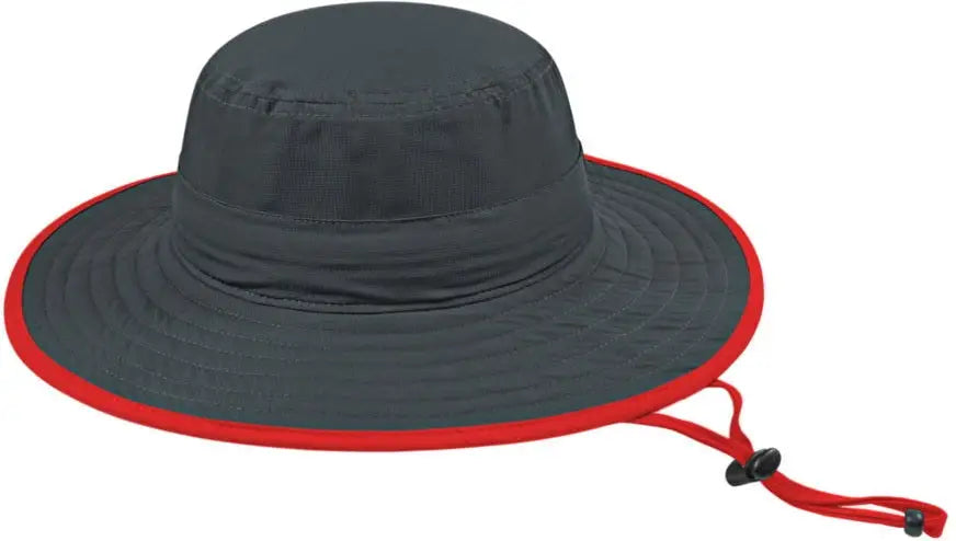 Cap America I8507 Premium Performance Boonie - Graphite Red - one Size Fits Most