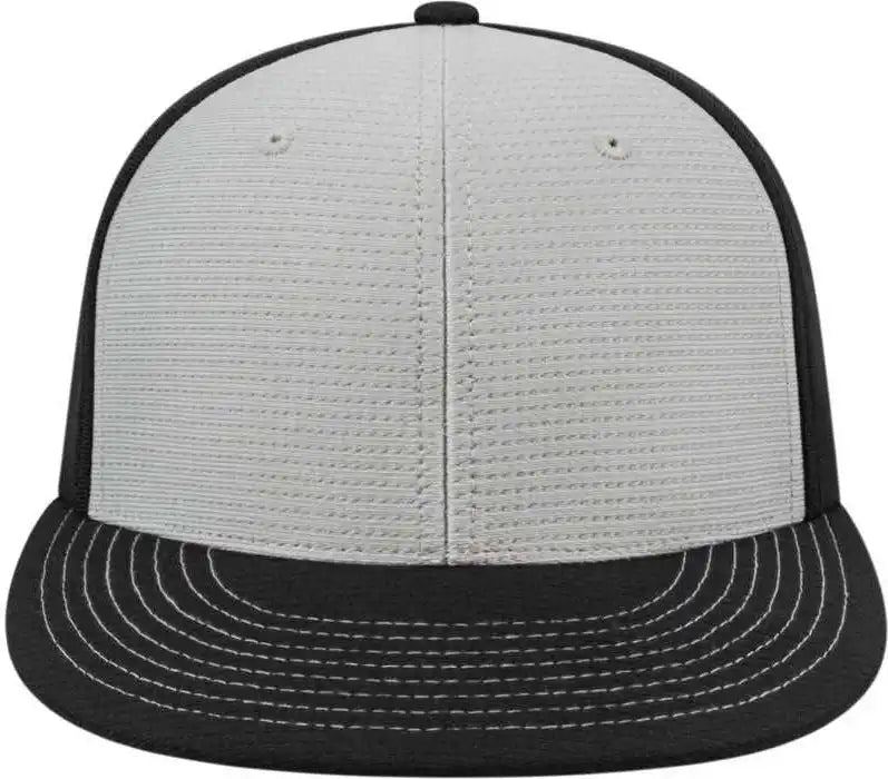 Cap America I8508 Flexfit Aerated Performance - Silver Black - Light Gray / Xs
