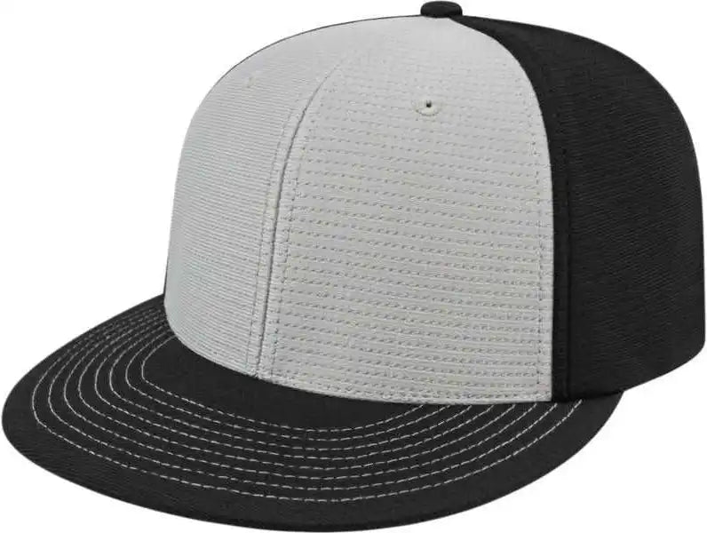 Cap America I8508 Flexfit Aerated Performance - Silver Black - Light Gray / Xs