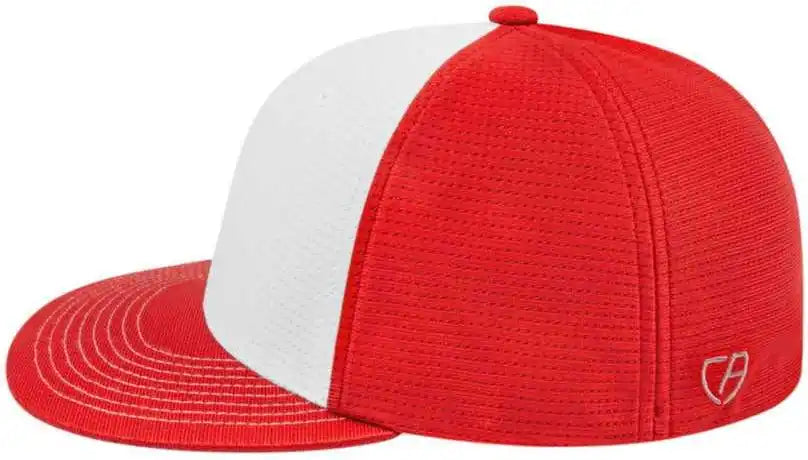 Cap America I8508 Flexfit Aerated Performance White Red
