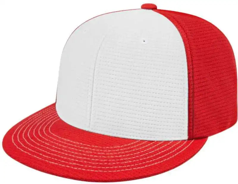 Cap America I8508 Flexfit Aerated Performance White Red / Xs