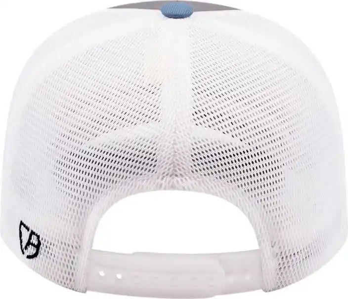 Cap America I8509 Flexfit 110 Melange Trucker Mesh Back - Silver Allure White - Light Gray / one Size Fits Most