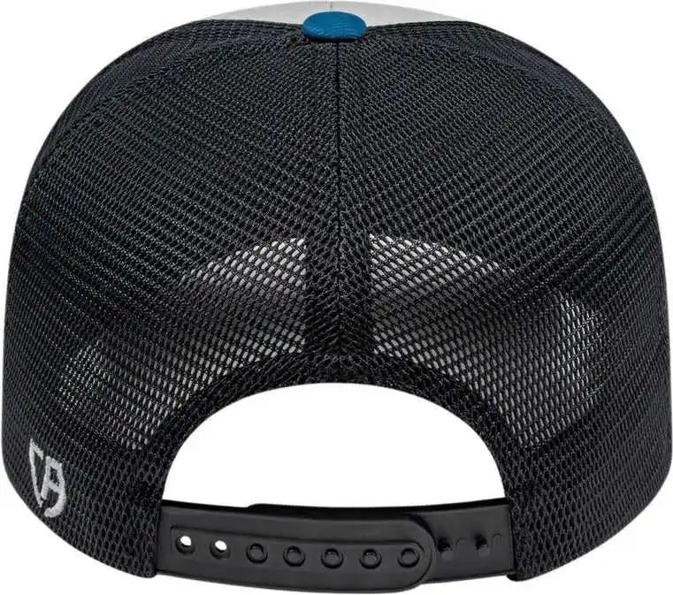 Cap America I8509 Flexfit 110 Melange Trucker Mesh Back - Silver Indigo Black - Light Gray Navy / one Size Fits Most