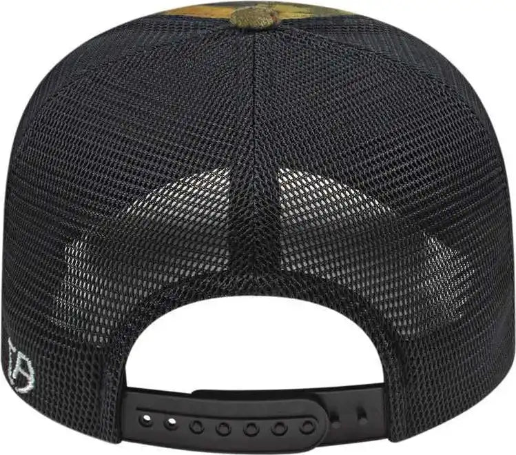 Cap America I8511 Flexfit 110 Camo Trucker Mesh Back Mossy Oak Break Up Black / one Size Fits Most