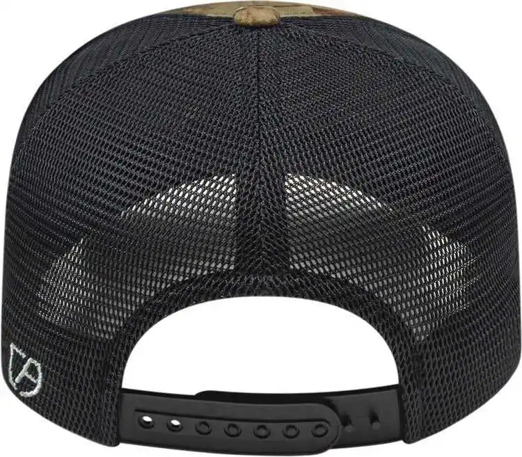 Cap America I8511 Flexfit 110 Camo Trucker Mesh Back Realtree Ap Black / one Size Fits Most